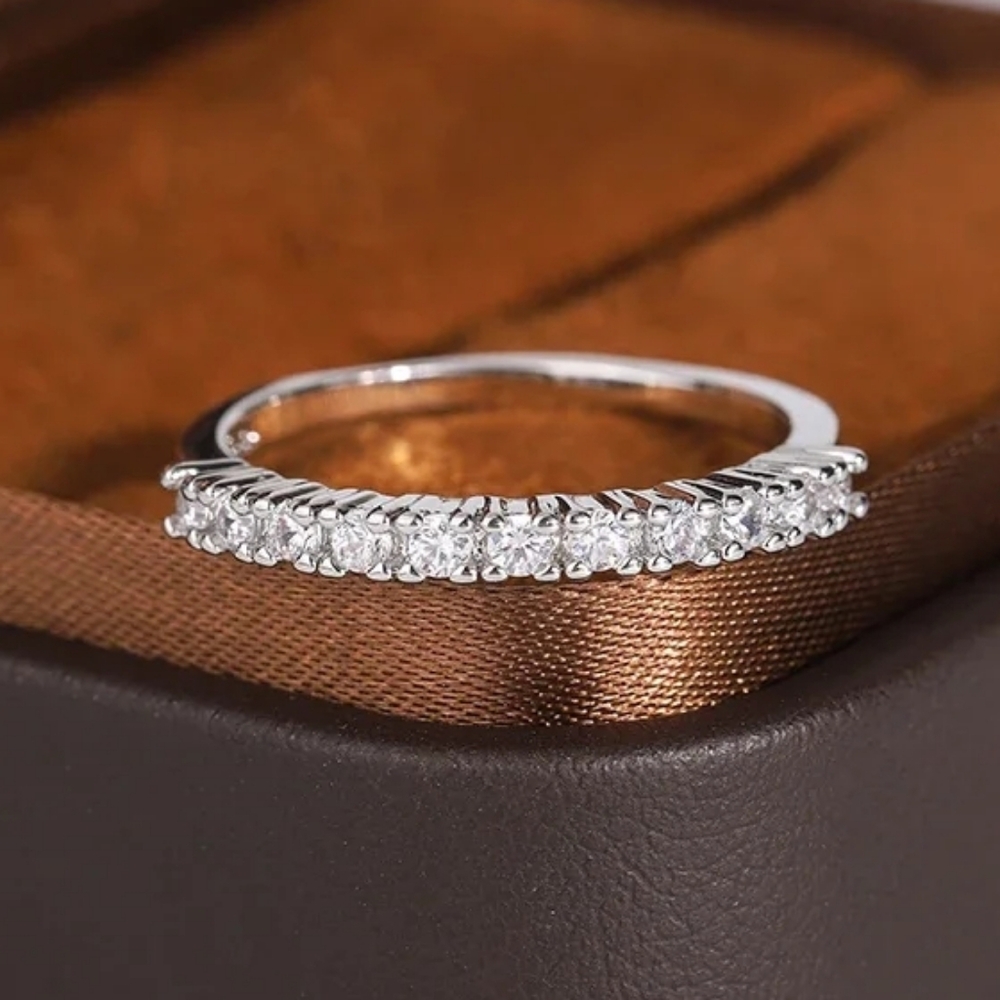 Sterling silver diamond ring - Picture 3 of 5